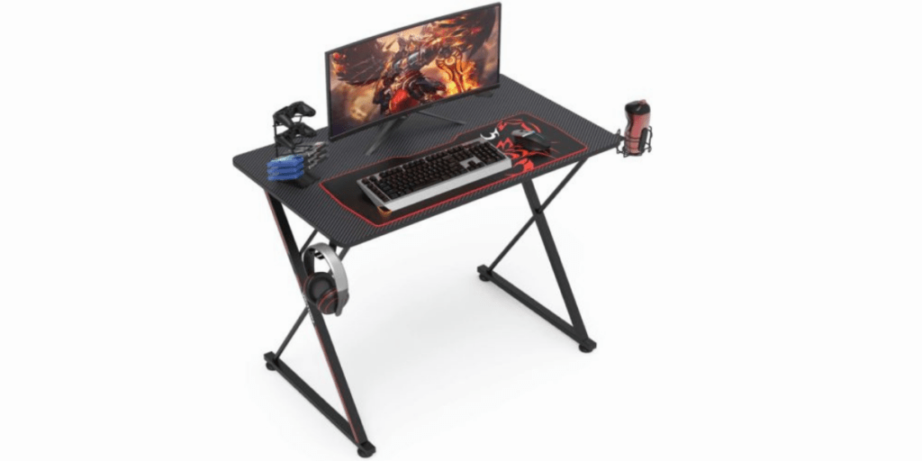 Designa 39" gaming desk, X-shape computer desk