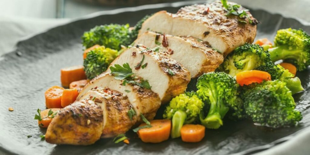 Grilled Chicken with Steamed Vegetables